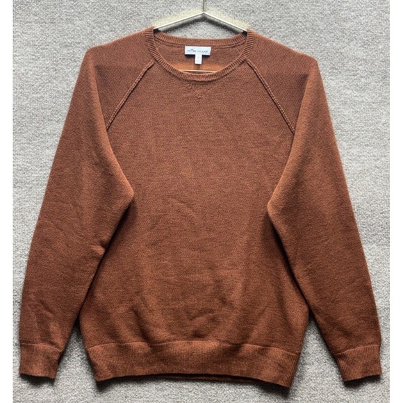 Peter Millar Other - PETER MILLAR Crown Men's Cotton Merino Honeycomb Crew Sweater Spice Medium NWOT